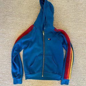 AVIATOR NATION KIDS CLASSIC HOODIE RAINBOW STRIPES